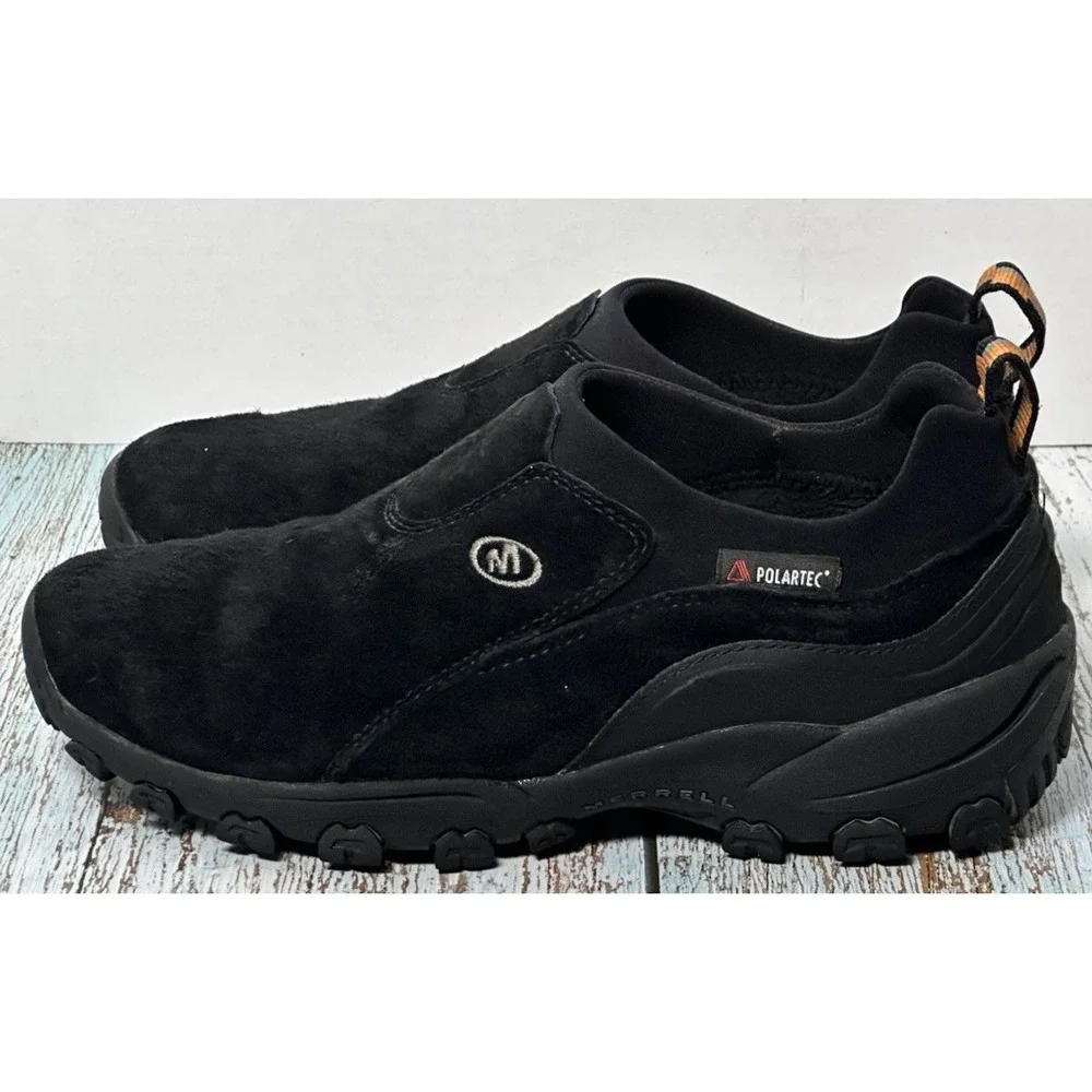 Merrell jungle Moc Size (4) Youth Junior Black Merrell Slip On Shoes Rubber Sole